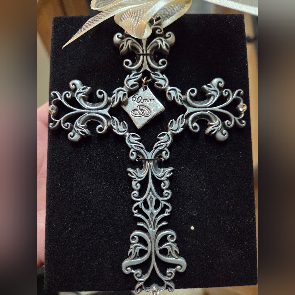 Cathedral Art 60th Anniversary Wall Cross 5" x 3.5"